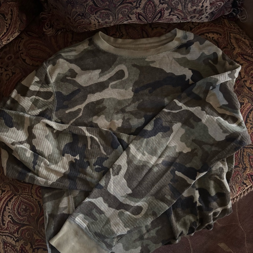 Oversize Camouflage Waffle Knit